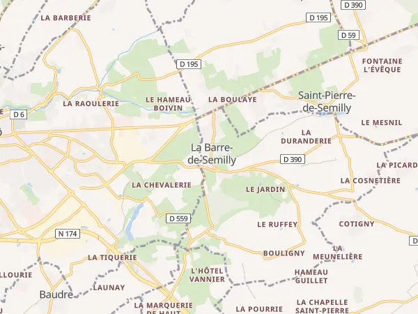 Plan de La Barre-de-Semilly