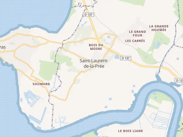 Plan de Saint-Laurent-de-la-Prée