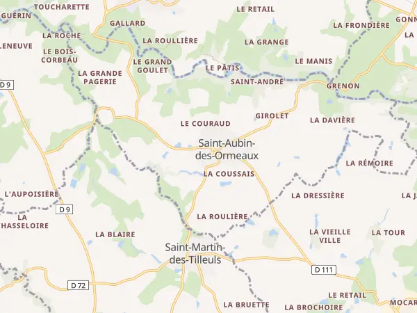 Plan de Saint-Aubin-des-Ormeaux