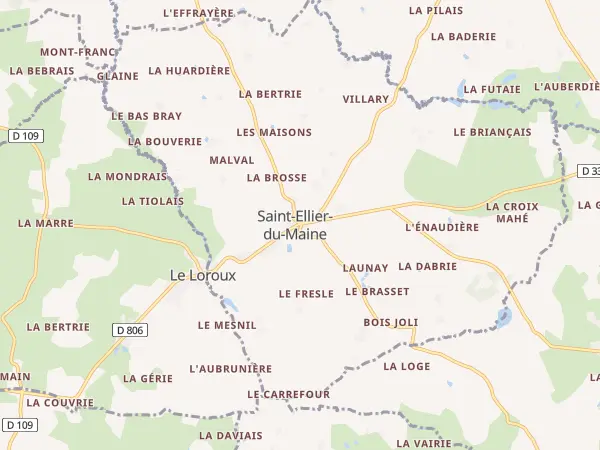 Plan de Saint-Ellier-du-Maine