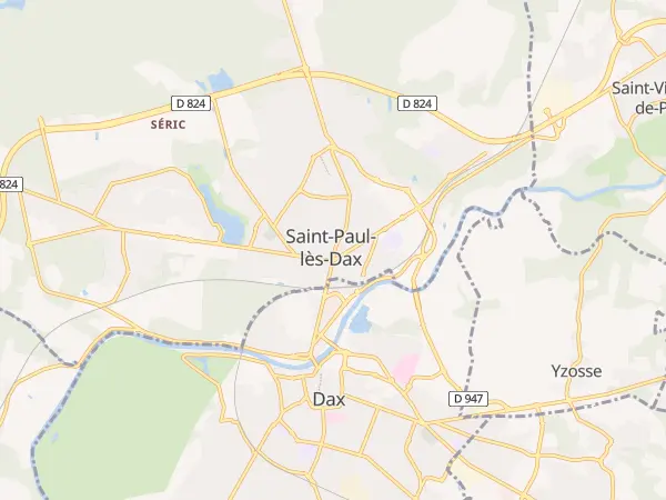 Plan de Saint-Paul-lès-Dax