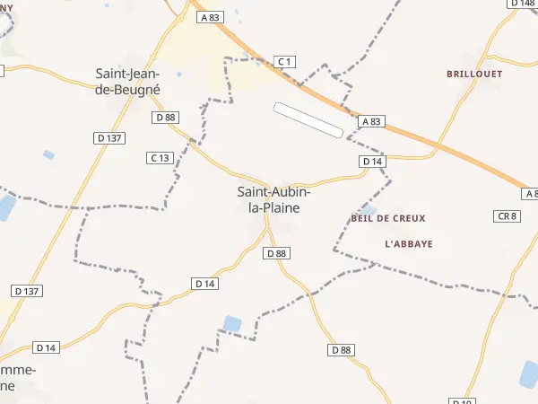 Plan de Saint-Aubin-la-Plaine