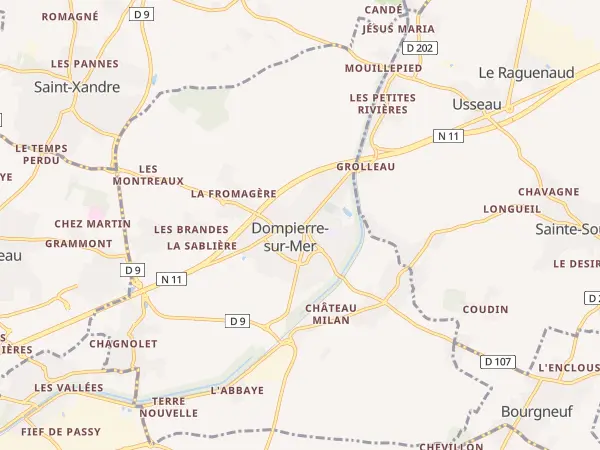 Plan de Dompierre-sur-Mer