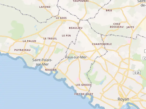 Plan de Vaux-sur-Mer