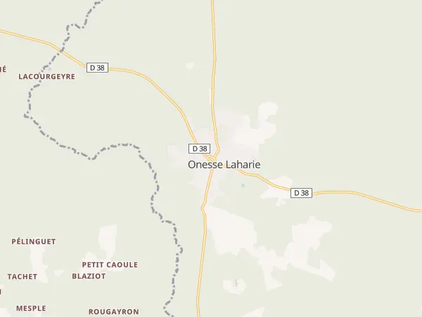 Plan de Onesse-Laharie