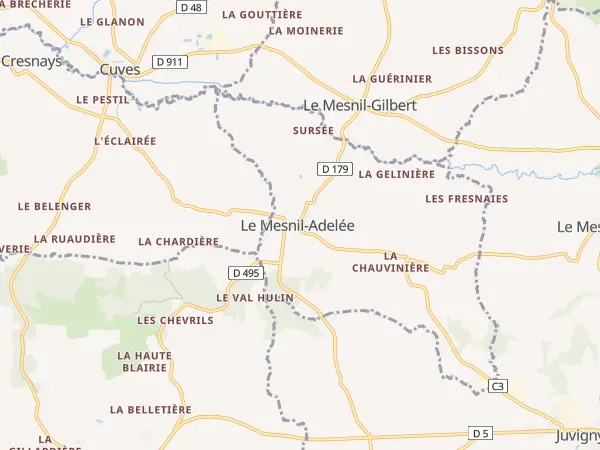 Plan du Mesnil-Adelée