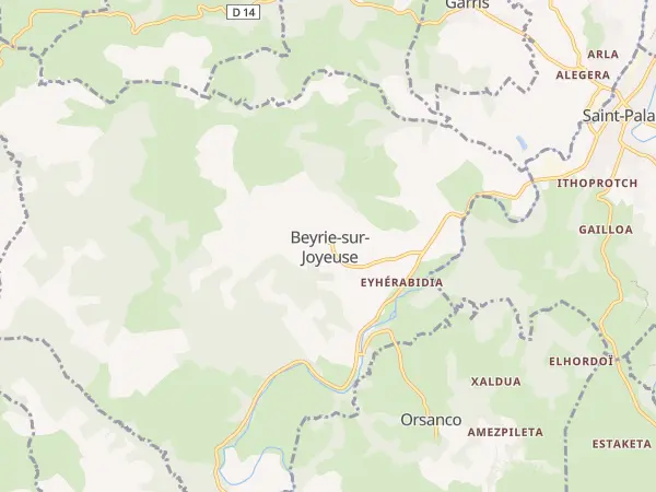Plan de Beyrie-sur-Joyeuse