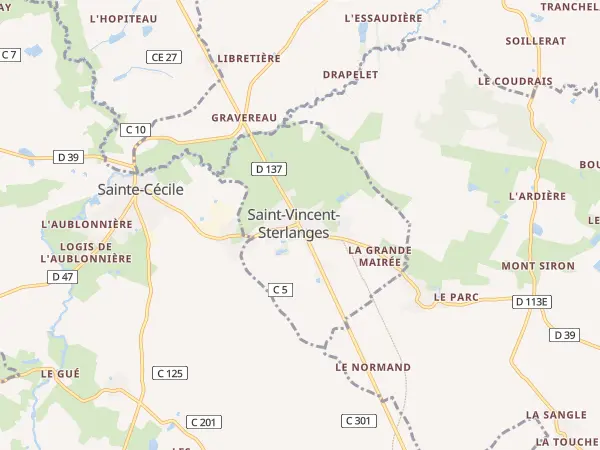 Plan de Saint-Vincent-Sterlanges