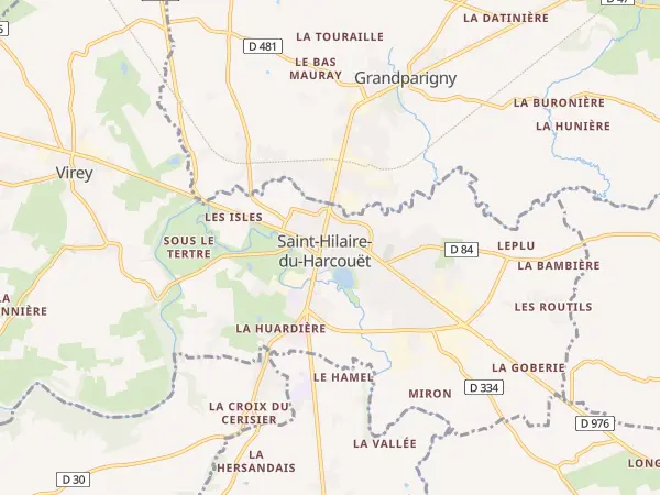 Plan de Saint-Hilaire-du-Harcouët