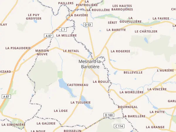 Plan de Mesnard-la-Barotière