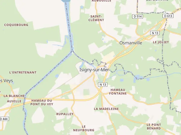 Plan de Isigny-sur-Mer