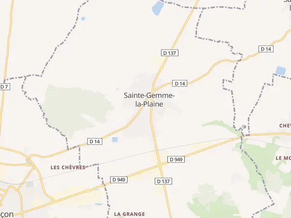 Plan de Sainte-Gemme-la-Plaine