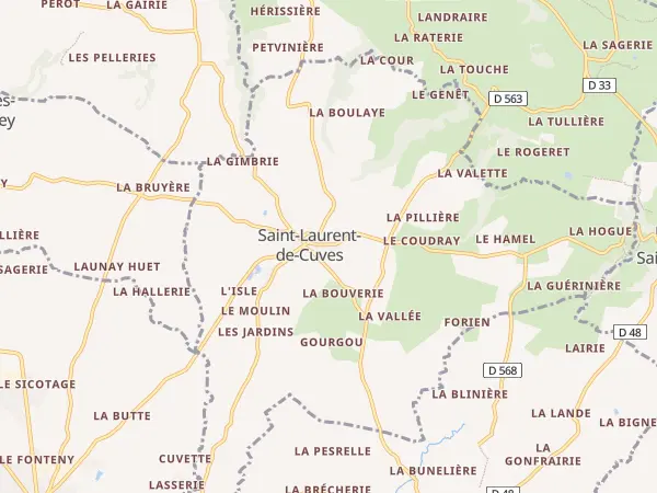 Plan de Saint-Laurent-de-Cuves