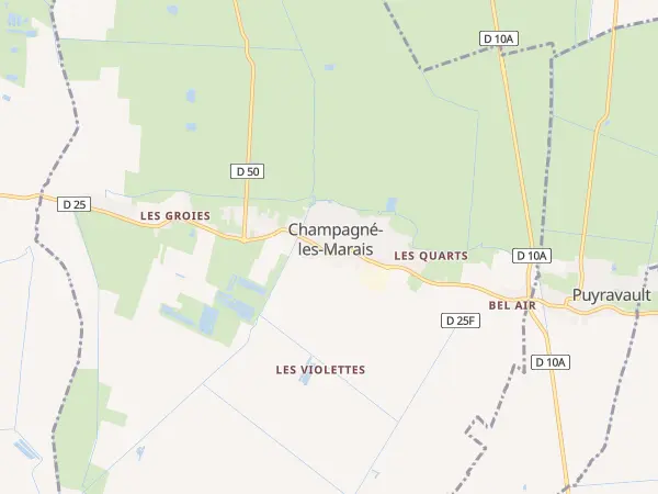 Plan de Champagné-les-Marais