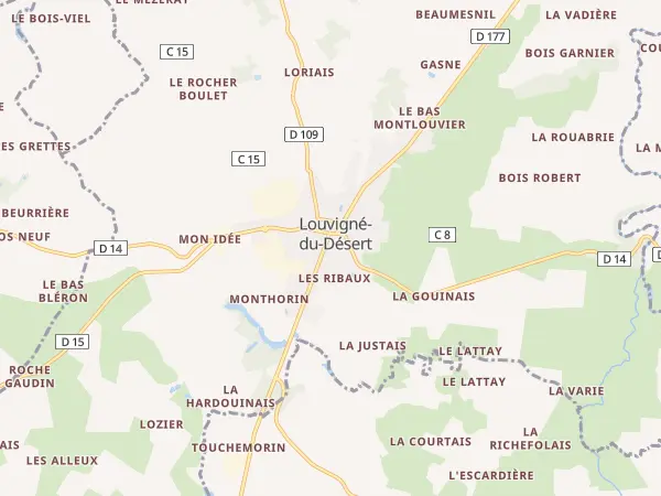Plan de Louvigné-du-Désert
