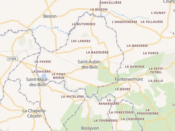 Plan de Saint-Aubin-des-Bois