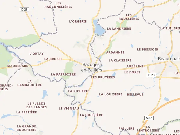 Plan de Bazoges-en-Paillers