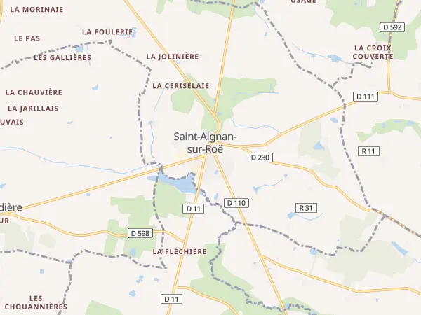 Plan de Saint-Aignan-sur-Roë