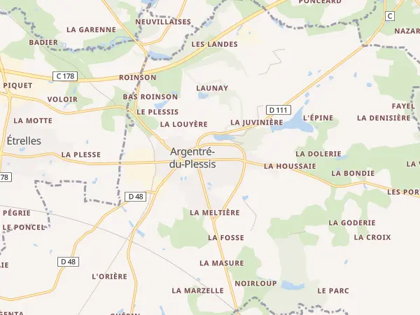 Plan de Argentré-du-Plessis