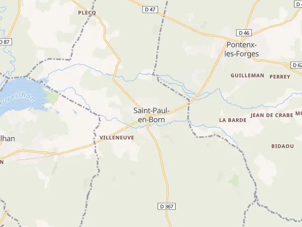 Plan de Saint-Paul-en-Born