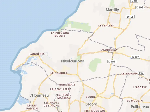 Plan de Nieul-sur-Mer