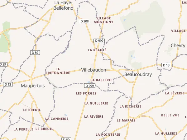 Plan de Villebaudon