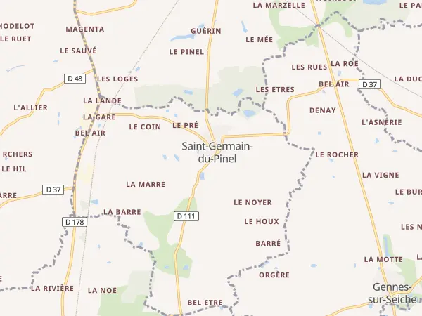 Plan de Saint-Germain-du-Pinel