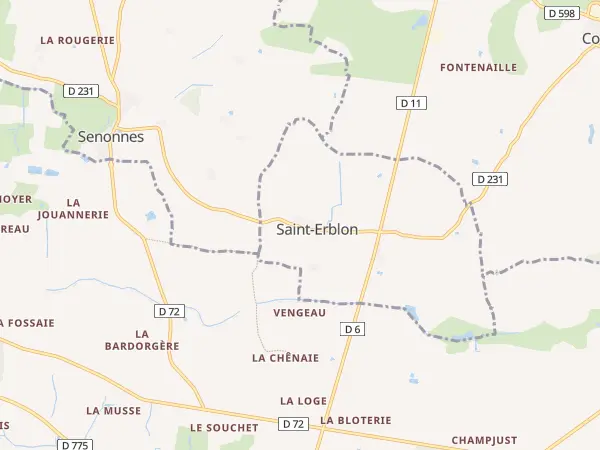 Plan de Saint-Erblon