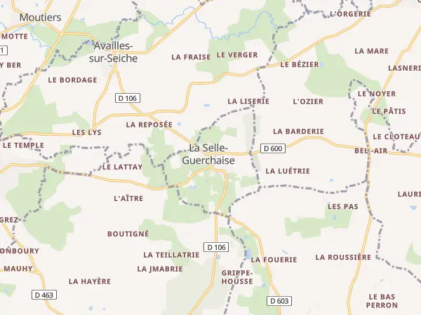 Plan de La Selle-Guerchaise