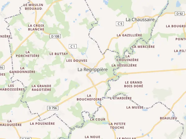 Plan de La Regrippière