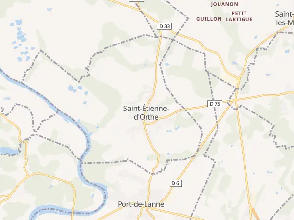 Plan de Saint-Étienne-d’Orthe