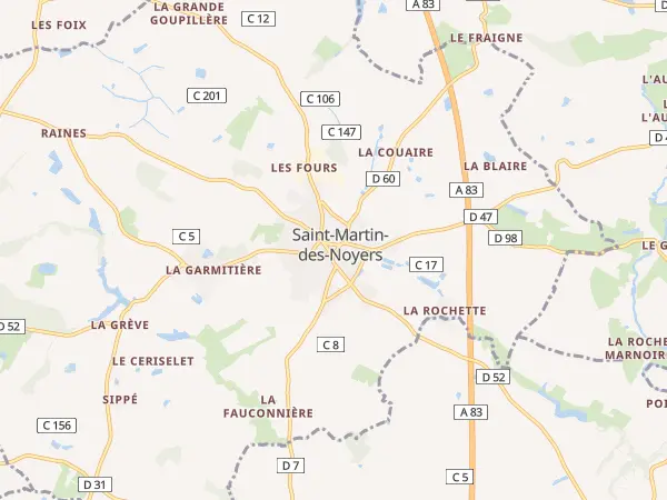 Plan de Saint-Martin-des-Noyers