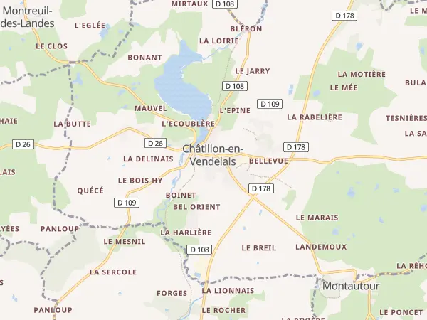 Plan de Châtillon-en-Vendelais