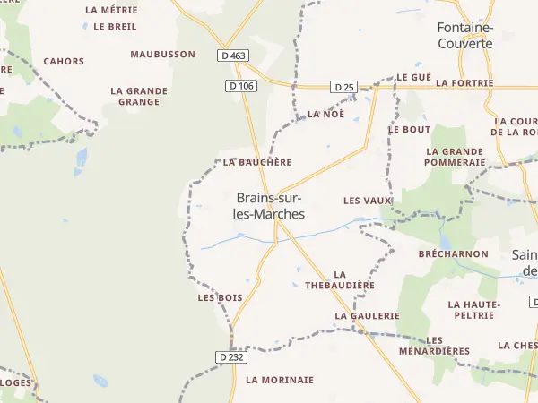 Plan de Brains-sur-les-Marches