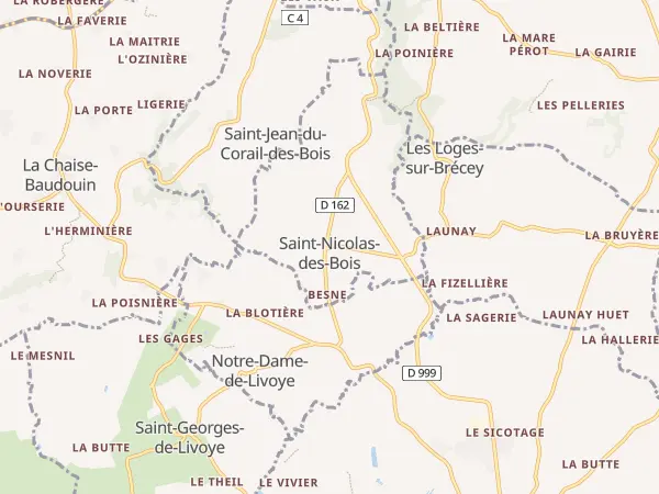 Plan de Saint-Nicolas-des-Bois
