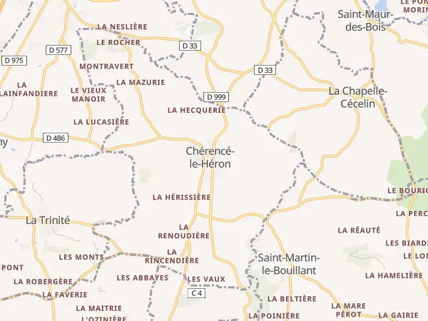 Plan de Chérencé-le-Héron