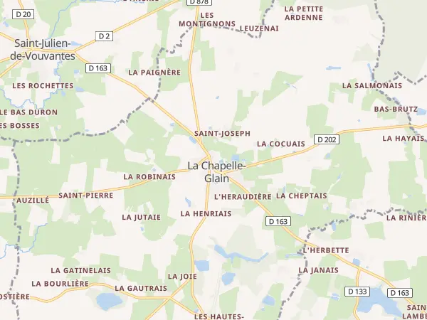 Plan de La Chapelle-Glain