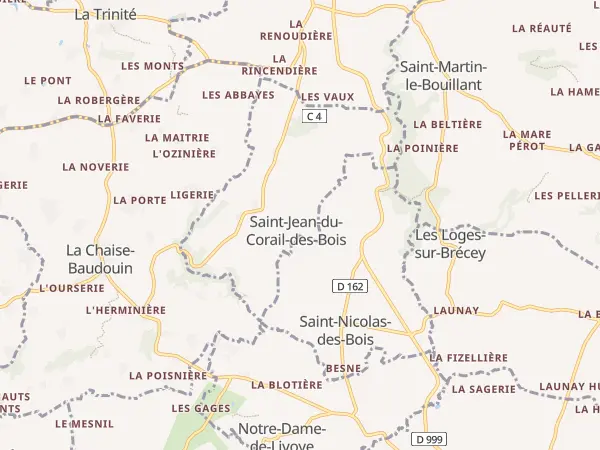 Plan de Saint-Jean-du-Corail-des-Bois