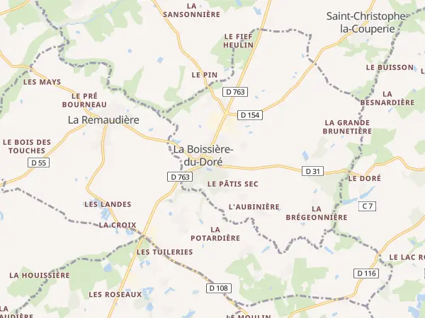 Plan de La Boissière-du-Doré