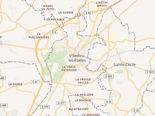 Plan de Villedieu-les-Poêles-Rouffigny