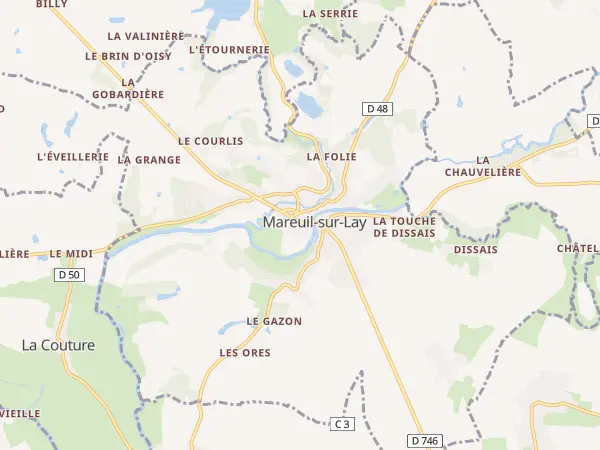 Plan de Mareuil-sur-Lay-Dissais