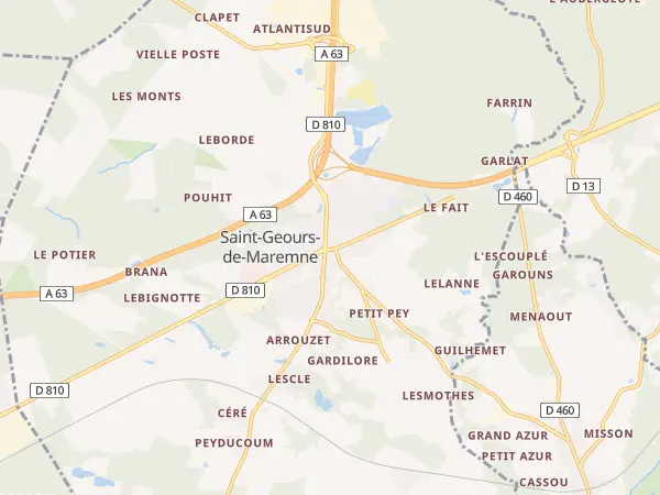Plan de Saint-Geours-de-Maremne