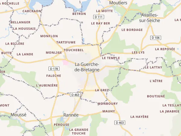 Plan de La Guerche-de-Bretagne