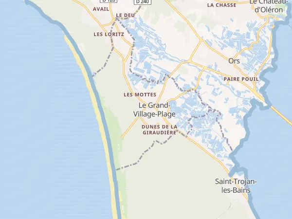 Plan du Grand-Village-Plage