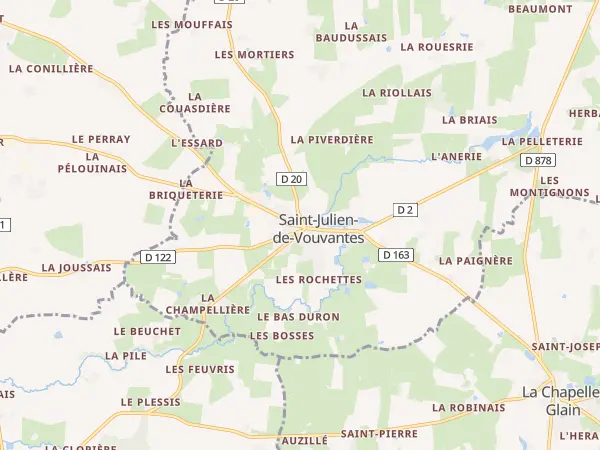 Plan de Saint-Julien-de-Vouvantes