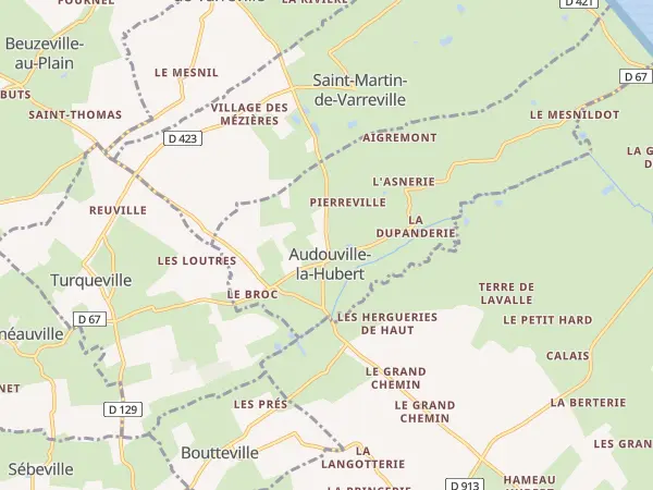 Plan de Audouville-la-Hubert