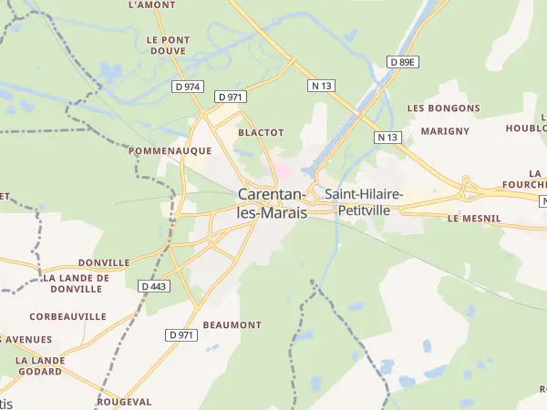 Plan de Carentan-les-Marais