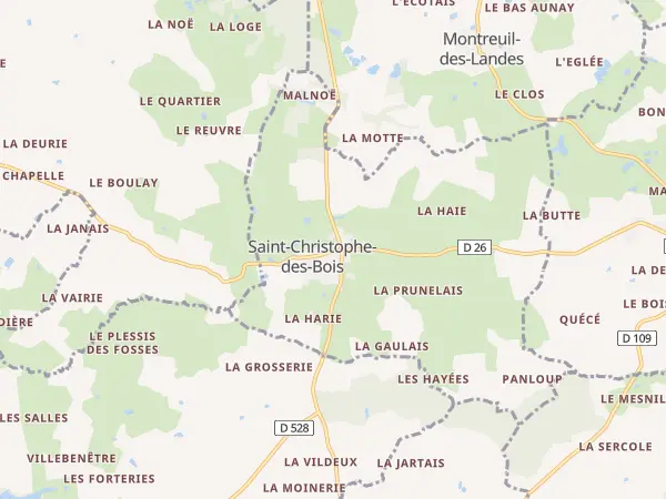 Plan de Saint-Christophe-des-Bois