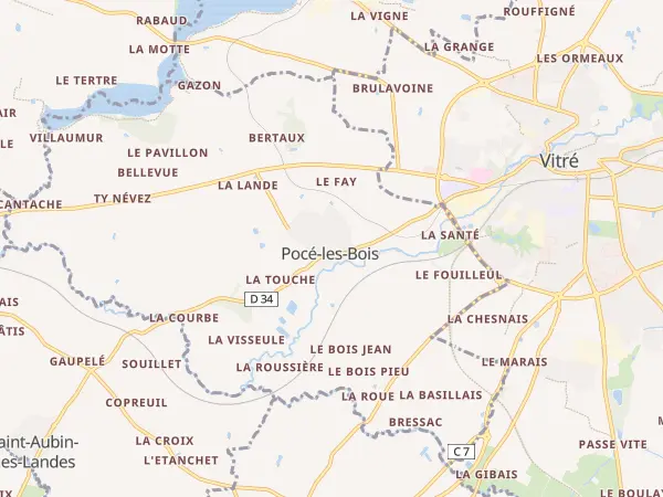 Plan de Pocé-les-Bois
