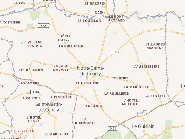 Plan de Notre-Dame-de-Cenilly